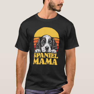 T-shirt Spaniel Mama Cute Anglais Cocker Spaniel Puppy Mam