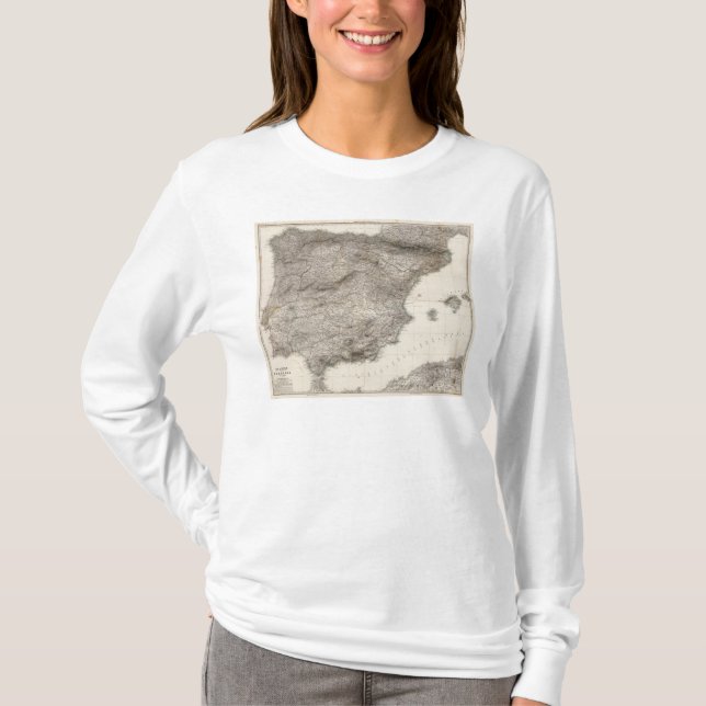 T-shirt Spanien composé, Portugal dans 4 Blattern (Devant)