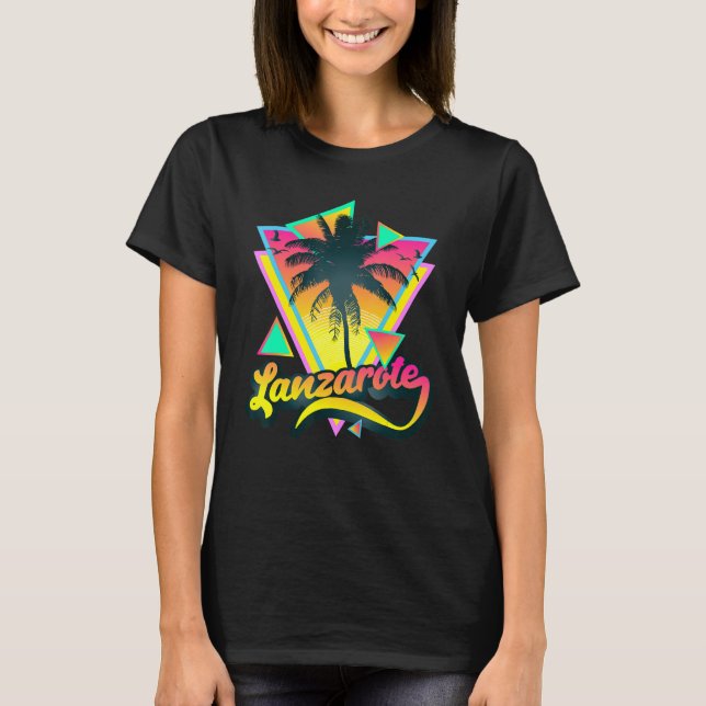 T-shirt Spanis Vacances d'été Canaries Îles Lanzarote (Devant)