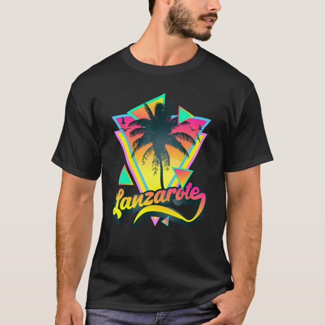 T-shirt Spanis Vacances d'été Canaries Îles Lanzarote (Devant)