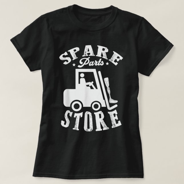 T-shirt Spare parts store for a Amputee  (Design devant)