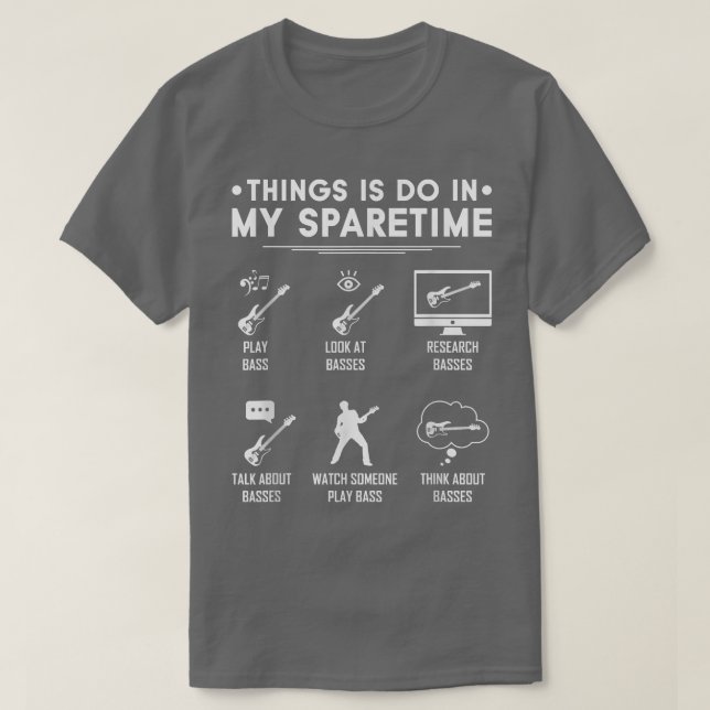 T-shirt Sparetime Bassists  (Design devant)