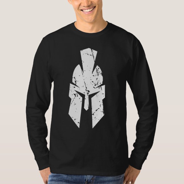 T-shirt Sparta Avec Casque Dans Retro Look (Devant)