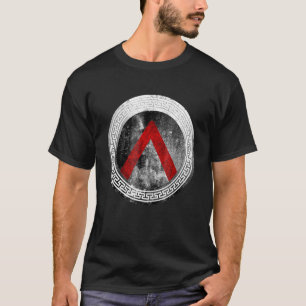 T-shirt Spartan Guerrier Lambda Bouclier Vintag grec ancie