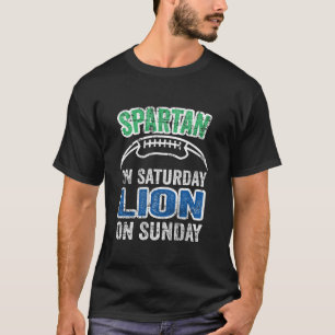T-shirt Spartan vintage le samedi Lion le dimanche Funny D
