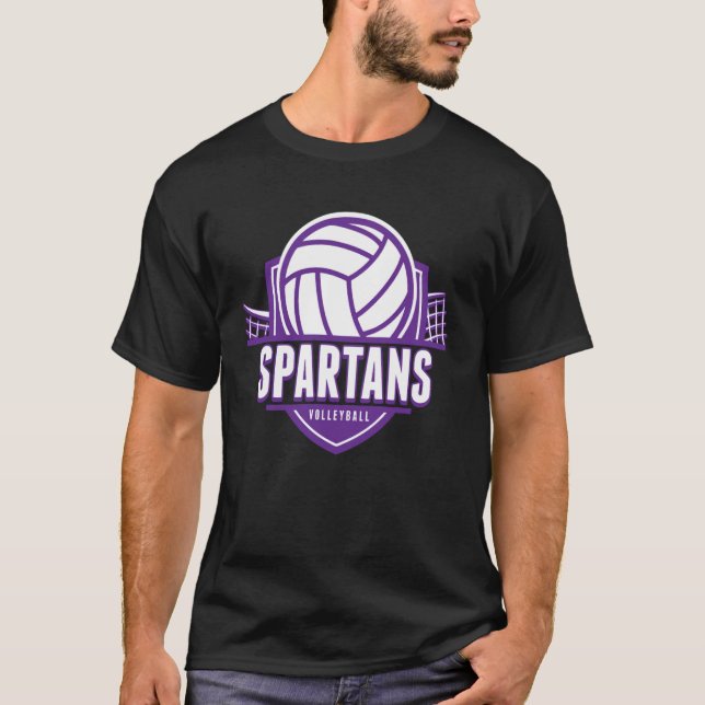 T-shirt Spartans Volleyball Retour à l'école Esprit P Long (Devant)