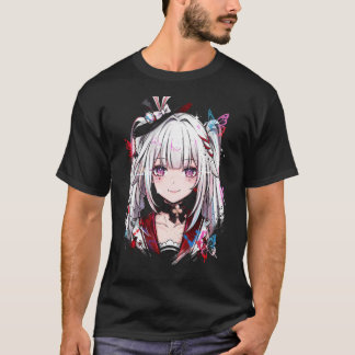 T-shirt Sparxie HSR Cheveux bleus piquants Yeux jaunes Ves