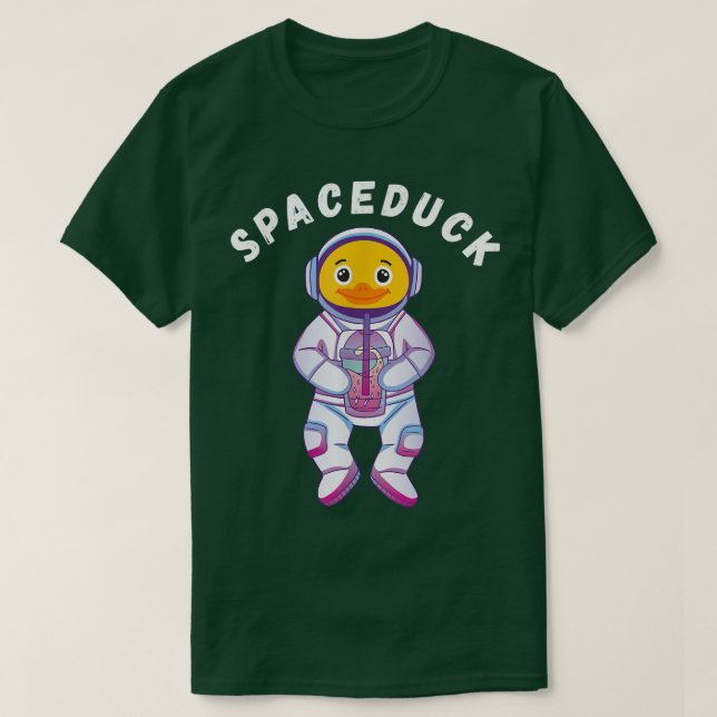 T-shirt Spatiale Rubber Canard Boba Thé Buvette Buvette Th (Design devant)