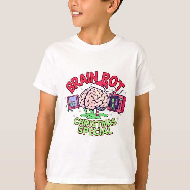 T-shirt Spécial Brain Rot Noël Gen Alpha mème (Devant)