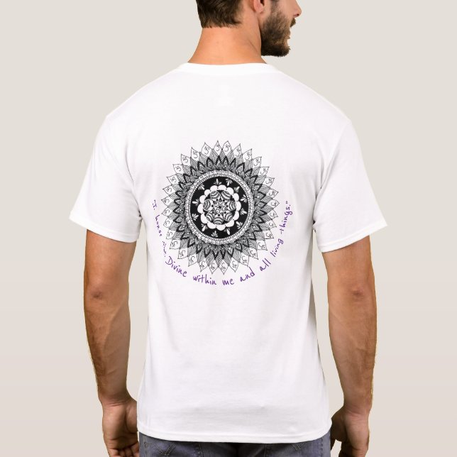 T-shirt spécial Couronne Chakra Mandala pour homme (Dos)