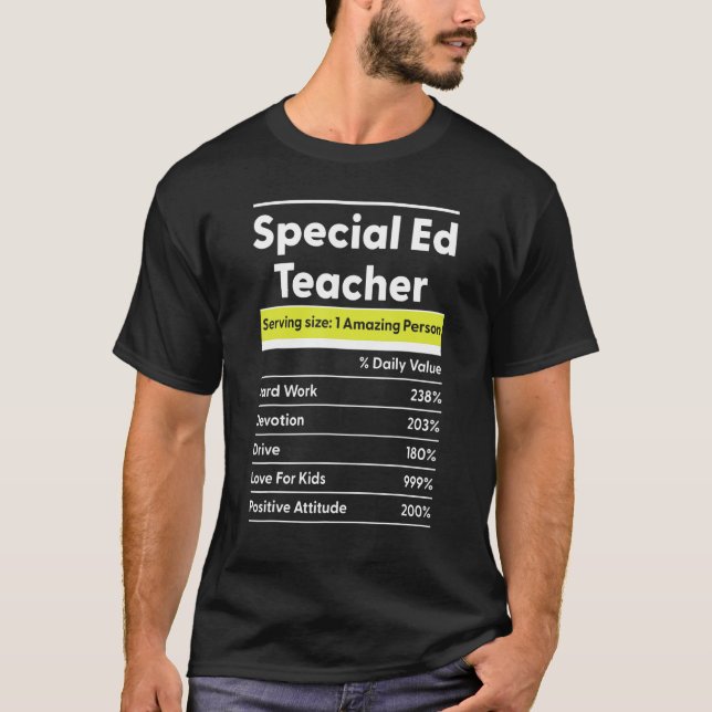T-shirt Special Education Teacher SPED Speducator Nutritio (Devant)