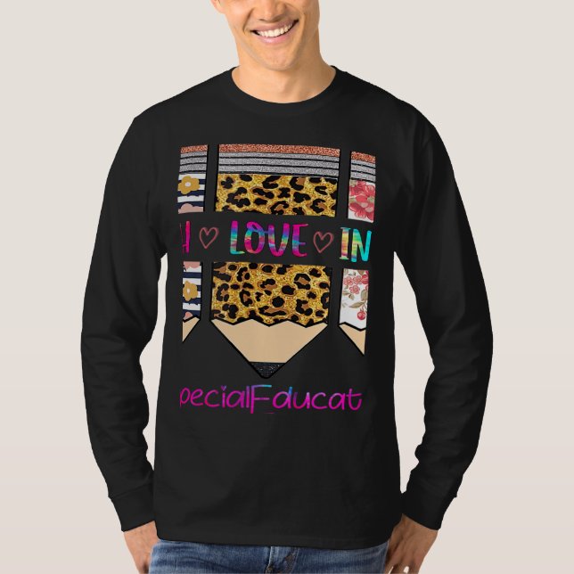 T-shirt Special Education Tie Dye Teach Love Inspire Penci (Devant)