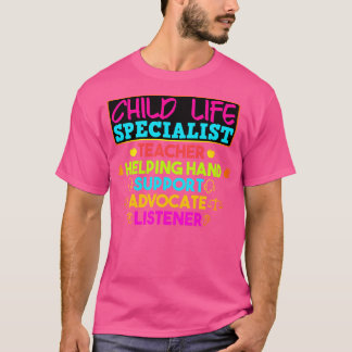 T-shirt Spécialiste de la vie des enfants Enseignant aide