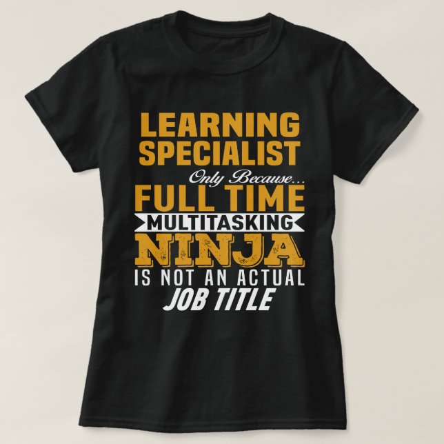 T-shirt Spécialiste de l'apprentissage (Design devant)