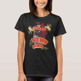 T-shirt Spécialiste de l'imagerie numérique Crâne encré et