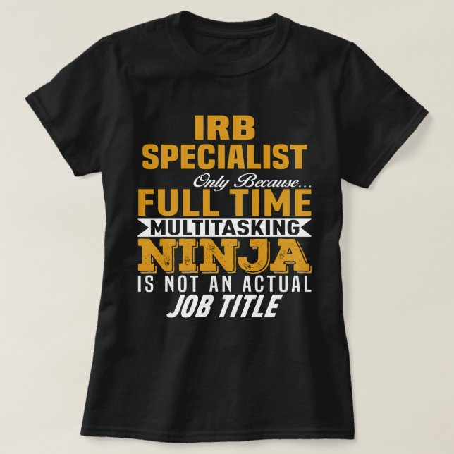 T-shirt Spécialiste de l'IRB (Design devant)