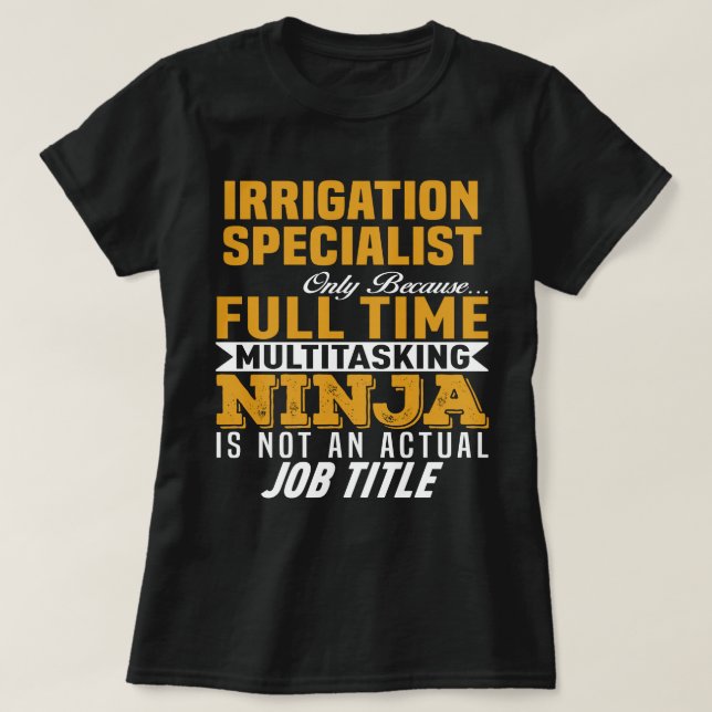 T-shirt Spécialiste de l'irrigation (Design devant)