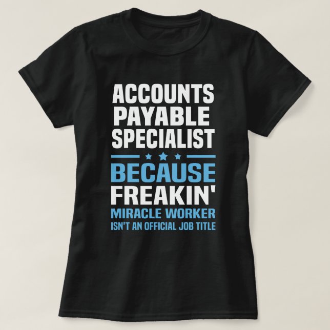 T-shirt Spécialiste des comptes fournisseurs (Design devant)