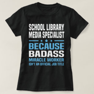 T-shirt Spécialiste des médias de la bibliothèque scolaire