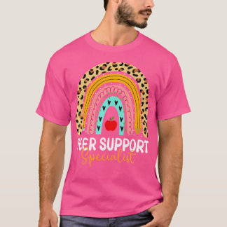 T-shirt Spécialiste du soutien par les pairs Leopard Rainb