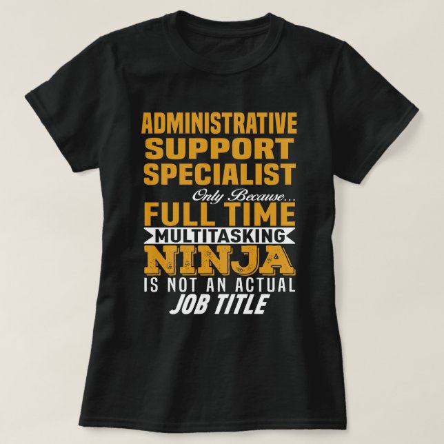 T-shirt Spécialiste du support administratif (Design devant)