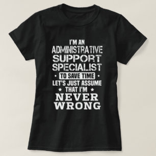 T-shirt Spécialiste du support administratif