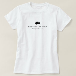 T-shirt Spéciéisme végétal Typographie minimale Poisson