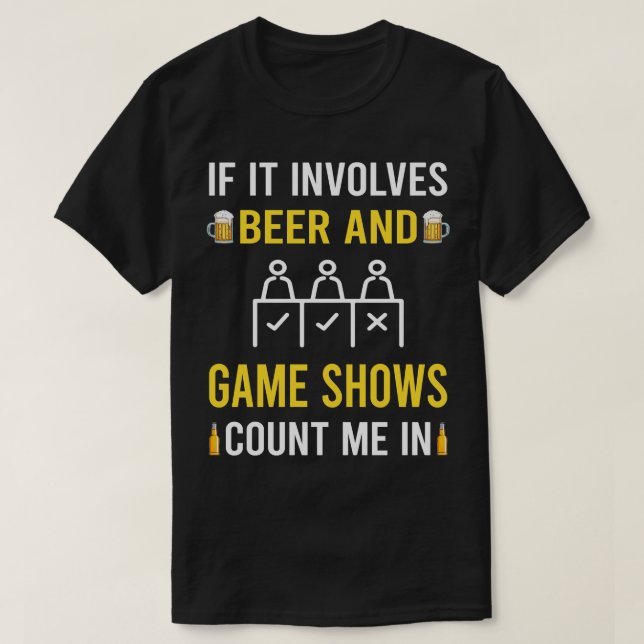T-shirt Spectacle De Bières Et De Jeux (Design devant)