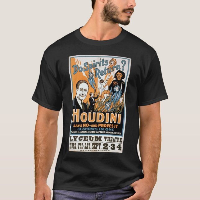 T-shirt Spectacle de magie de Harry Houdini - Ghostbuster (Devant)
