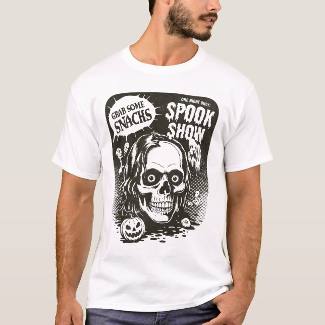 T-shirt Spectacle effrayant d'Halloween vintage (Devant)