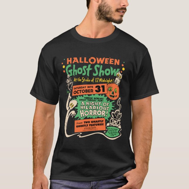 T-shirt Spectacle fantôme d'Halloween 1950 (Devant)