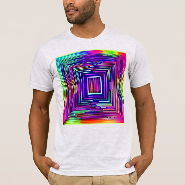 T-shirt Spectre en néon Abstrait coloré (Devant)