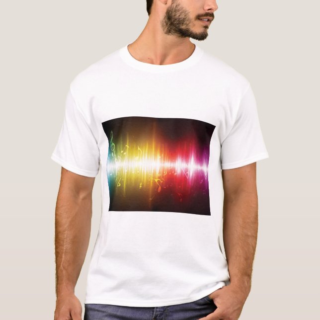 T-shirt Spectre musical Soundwave Vibrant Audio Visualizer (Devant)