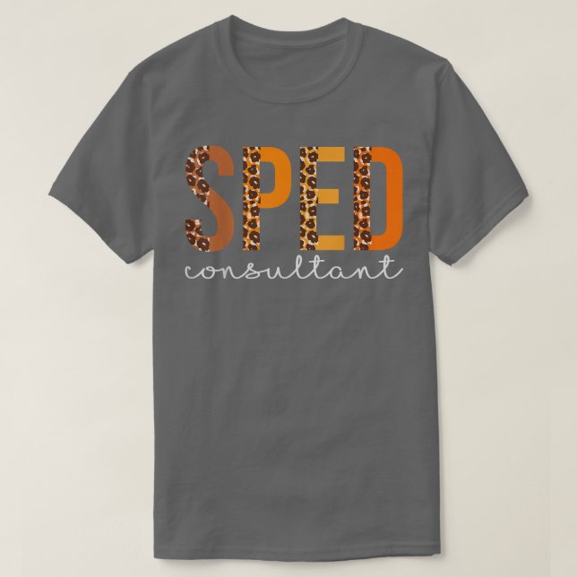 T-shirt Sped Consultant leopard Squad Cute Fall Autumn Tha (Design devant)