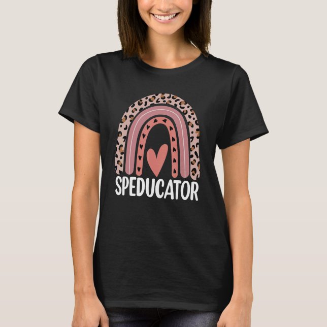 T-shirt SPED Enseignant Speducator Heart Speducator Rainbo (Devant)