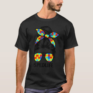 T-shirt Sped Life Sped Professeur énigme Chignon en désord