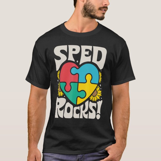 T-shirt SPED Rocks Special Education Teacher Speducator Wo (Devant)
