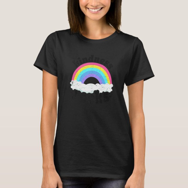 T-shirt Sped Teacher Anti Bullying Hippie Rainbow Kindness (Devant)