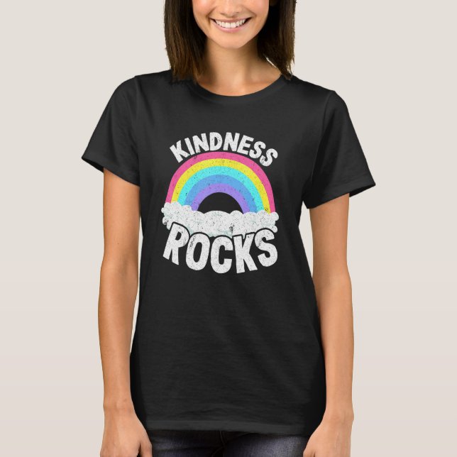 T-shirt Sped Teacher Anti Bullying Hippie Rainbow Kindness (Devant)