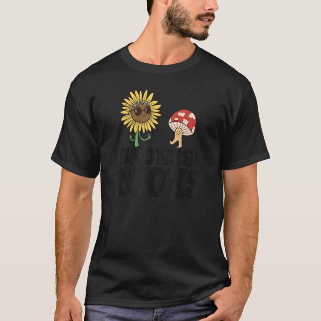 T-shirt Sped Teacher Anti Bullying Hippie Sunflower Kindne (Devant)