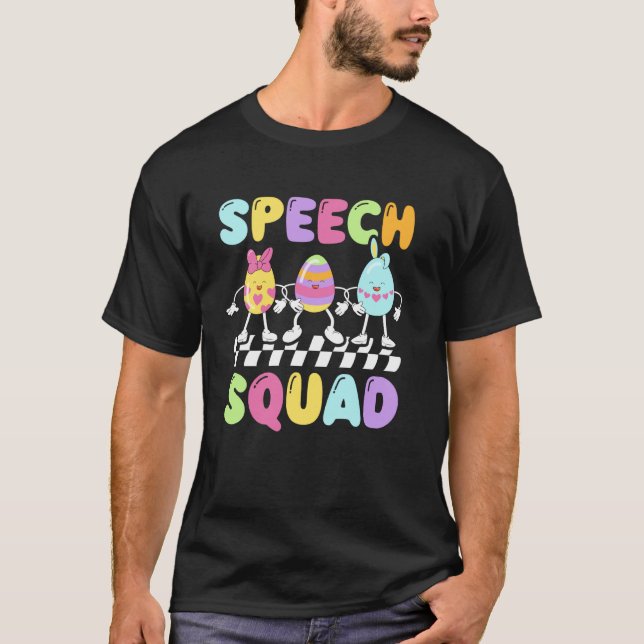 T-shirt Speech Squad Orthophoniste Pâques Lapin (Devant)