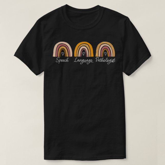 T-shirt Speech Therapist OT SLP Rainbow Speech Language Pa (Design devant)