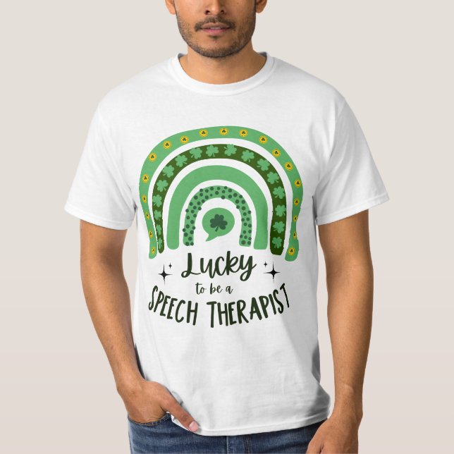 T-shirt Speech Therapist St. Patrick's Day SLP St. Pat's D (Devant)