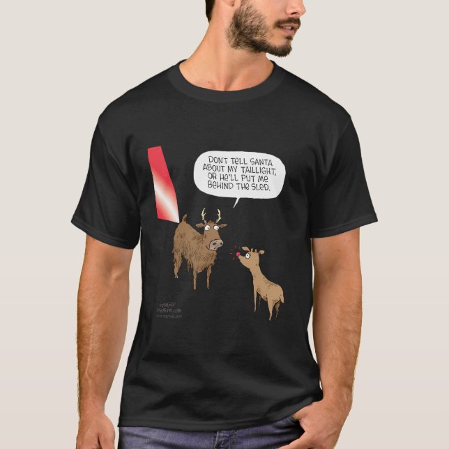 T-shirt Speed Bump Christmas Sled Reindeer (Devant)