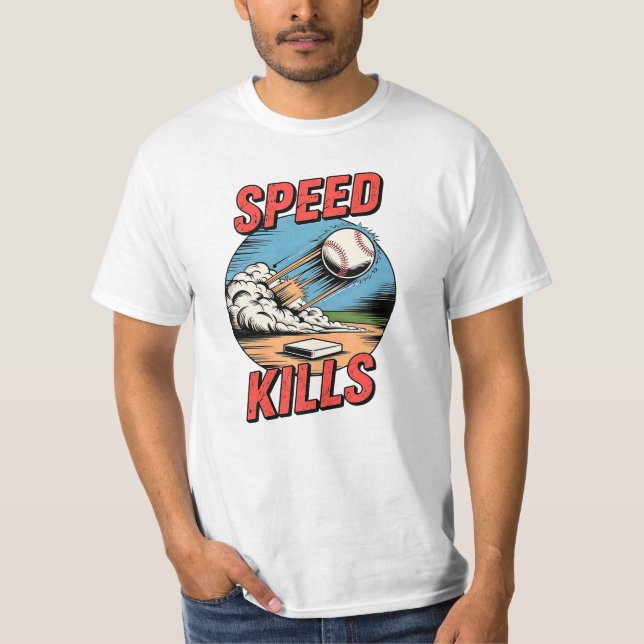 T-shirt Speed Kills Baseball Fastball Explosion (Devant)