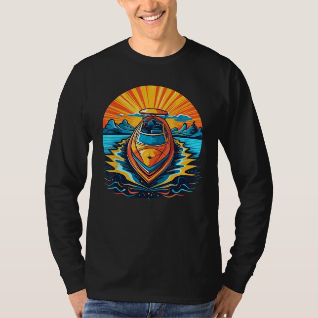 T-shirt Speedboat for boating (Devant)