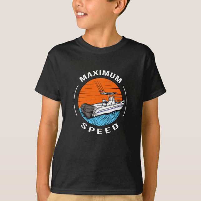 T-shirt Speedboat Racing Bateau Motorboat Capitaine (Devant)