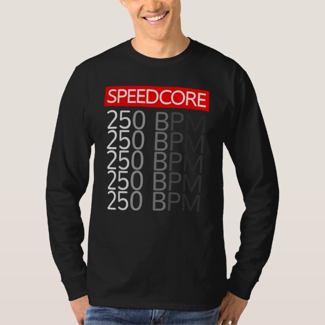 T-shirt Speedcore Hardcore Gabber Uptempo Hakke Rave Bpm F (Devant)