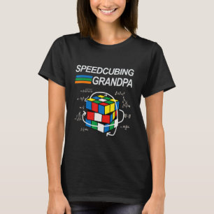 T-shirt Speedcubing Grandpa Compétitivité Puzzle Speedcubi
