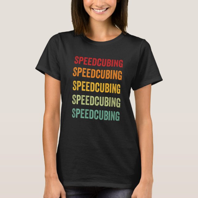 T-shirt Speedcubing Speedcubing Hobbyist Rainbow (Devant)